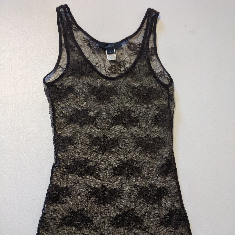 Sleeveless overlay shirt/tank top
